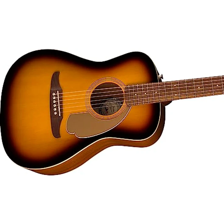 Fender Malibu Player Sunburst WN, Westerngitarre aus Sapele und massiver Fichte, Hals mit Slim "C" Profil, Walnuss-Griffbrett, 20 Bünde, 3-Ply Gold Schlagbrett – Bild 7