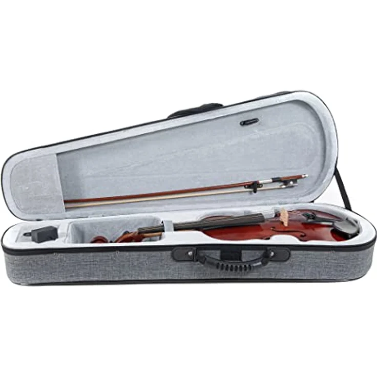 Gewa Pure Violaset EW 42,0cm, mit massiver Fichtendecke und Ahornboden, Ebenholz-Griffbrett, dunkelrotbraunem Lack, inkl. Leicht-Etui und Massaranduba-Bogen – Bild 6