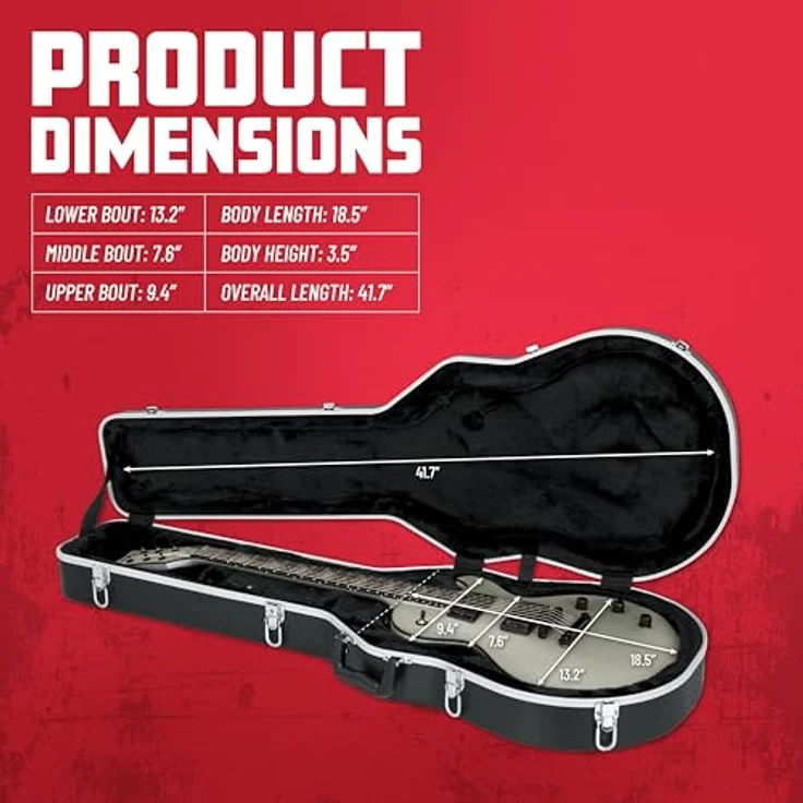 Gator GC-LPS Guitar ABS Case, Gitarrenkoffer für Single Cut Gitarren mit EPS-Schaumpolster und abschließbaren Schlössern – Bild 6