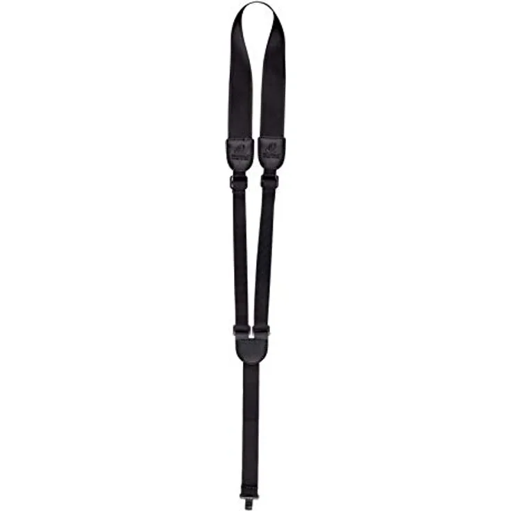 Ortega OGSHK-BK Gitarrengurt, strapazierfähiger Nylon-Gitarrengurt mit Schallloch-Haken, verstellbar von 800 mm bis 870 mm, schwarz