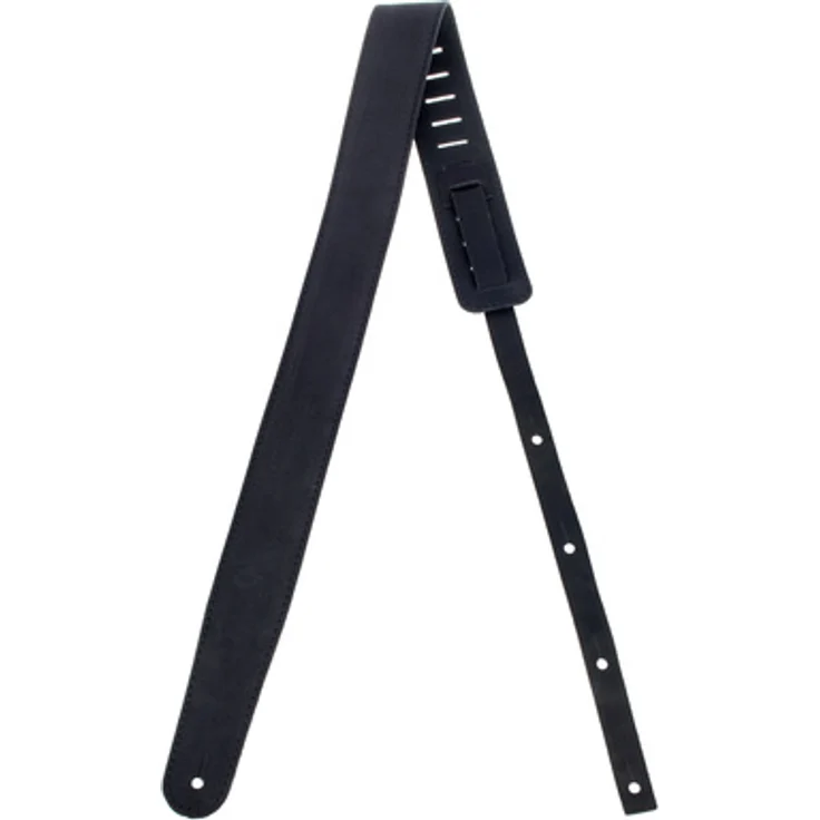 Harley Benton Custom Strap 6 Waxy Suede Black, Gitarrengurt aus Premium Rindleder mit Velours-Effekt, verstellbar von 100 bis 147 cm