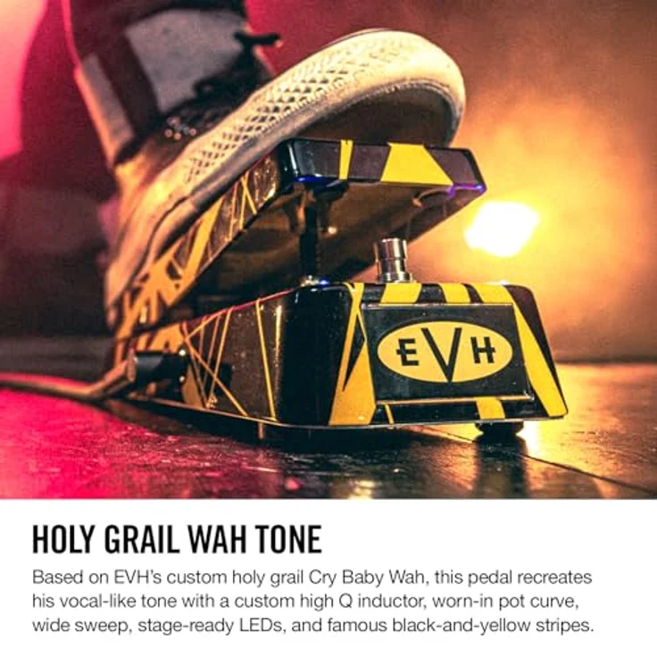 Dunlop EVH-95 Wah Wah, Effekt Pedal mit Eddie Van Halens Custom Striped Design, True Bypass, Made in USA – Bild 2
