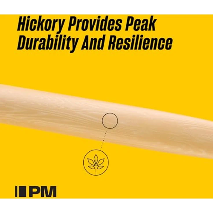 Pro Mark 7A Rebound Fire Grain, Hickory Drumsticks mit Acorn Tip, 40,64 cm Länge, 1,35 cm Durchmesser – Bild 3