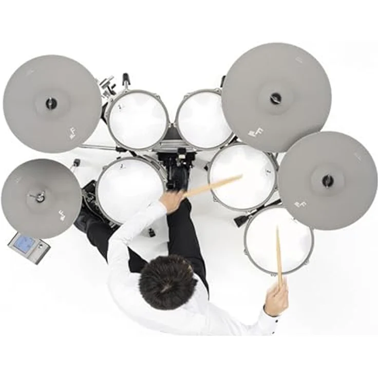 Efnote 3X E-Drum Set, 6-lagige Birkenholz Kessel, Drummodul mit Touch Screen, 98 Multilayer Sounds, Bluetooth & USB Audio Interface – Bild 3