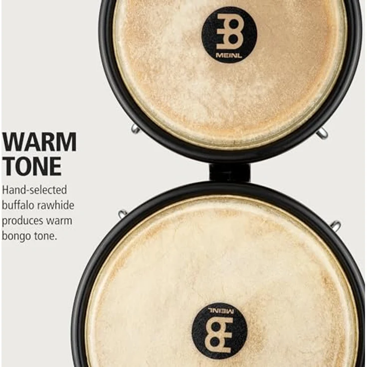 Meinl Marathon Bongos ATB-M, 6 3/4" Macho und 8" Hembra, Antique Tobacco Burst, Gummibaum, handselektierte Büffelfelle, schwarz gepulverte Hardware, inkl. Stimmschlüssel und "Tune Up" Öl – Bild 3