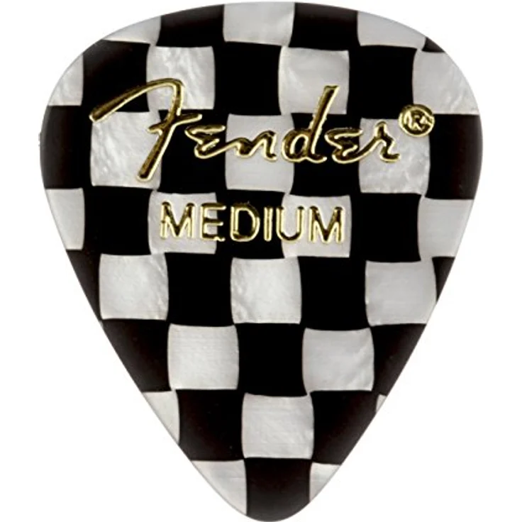 Fender 351 Checker Picks Medium Set, Plektren mit 12 Stück im Checker Pattern, Stärke Medium – Bild 1