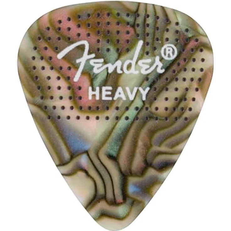 Fender 351 Dotted Celluloid Plektren, 12er Pack in verschiedenen Farben, Heavy, rutschfeste genoppte Oberfläche – Bild 13