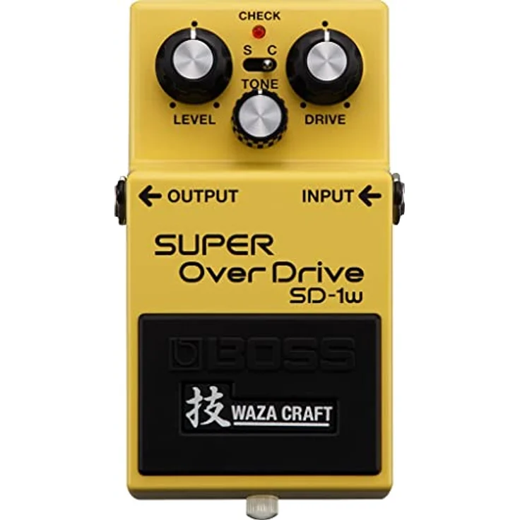BOSS SD-1w Super Overdrive Waza Edition, Effektpedal mit erweiterter Gain-Range und analogen Schaltkreisen, Standard- und Custom-Mode
