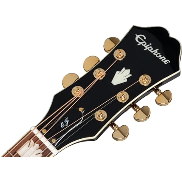 Epiphone J-200 EC Studio VS, Jumbo Westerngitarre mit massiver Fichten Decke, Ahorn Korpus, Cutaway und Vintage Sunburst – Bild 3