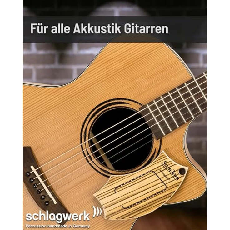 Schlagwerk SamJam Guitar Snare SJ110Z, Percussion für Klassik- und Westerngitarren, Zebrano Design, handmade in Germany – Bild 3