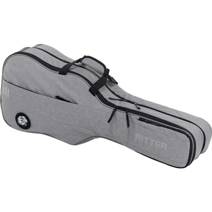 Ritter Carouge Double Electric EGR, Gitarrentasche für Doppel-E-Gitarre, elephant grey, 23 mm Polsterung, 2 Zubehörtaschen, gepolsterte Rucksackgurte