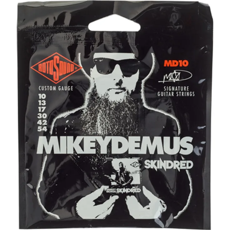 Rotosound MD10 Mikey Demus Set 10-54, Gitarrensaiten für tiefere Stimmungen, vernickelt, Hex Core, Ball End