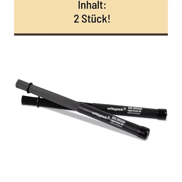 Schlagwerk BRC05 Cajon Big Brush, Drumsticks mit vielseitiger Soundvielfalt, 1 Paar – Bild 2