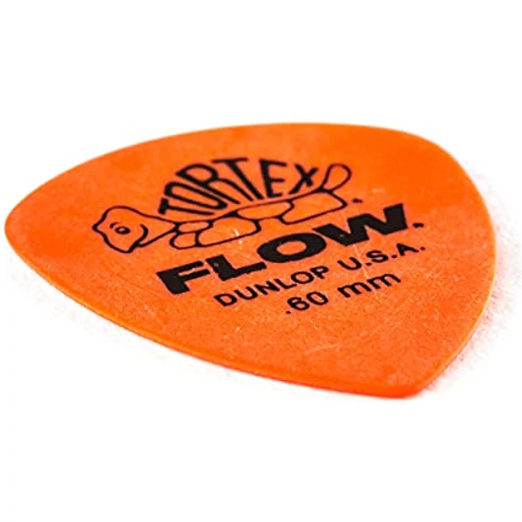 Dunlop Tortex Flow Pick .60 mm, Plektrum Pack mit 12 Stück, Tortex Material, Flow-Form – Bild 3