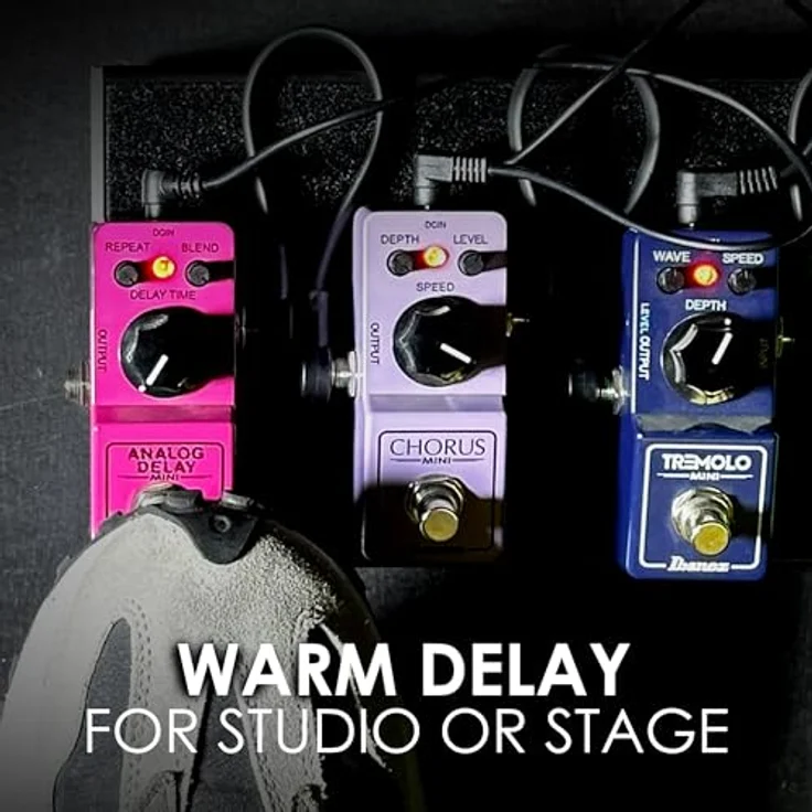 Ibanez ADMini Delay Pedal, analoges Effektgerät mit True Bypass, 20ms - 600ms Delayzeit, kompakte Größe 50.9mm x 92.6mm x 55.1mm, Made in Japan – Bild 8