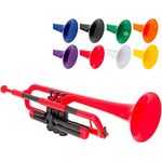 PINSTRUMENTS pTrumpet PTRUMPET1R, Kunststofftrompete in Rot, leicht & ideal für Schulen, inkl. Tragetasche und 2 Mundstücke