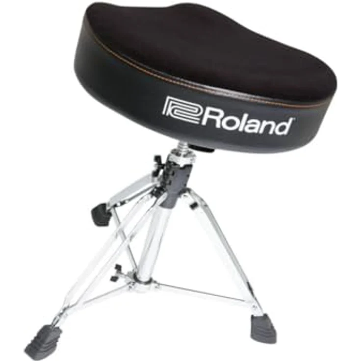 Roland Drum-Hocker-Sattel RDT-S, Schlagzeughocker mit Velour-Sitz und höhenverstellbarer Spindel, schwarz – Bild 2