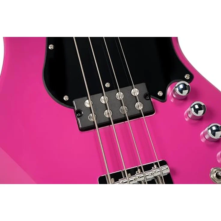 Cort GB Short Scale FDP, E-Bass mit Pappel-Korpus, geröstetem Ahorn-Hals, 22 Jumbo Bünden, aktivem Markbass Preamp, Fandango Purple – Bild 11