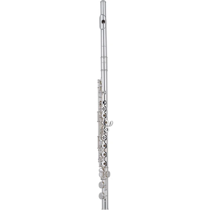 Pearl Flutes Quantz B525RE-HC Querflöte mit Brezza Kopfstück, C-Fuß, Ringklappen und Vollsilber-Mundlochplatte, versilbert