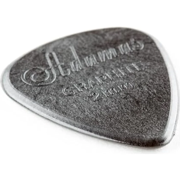 Dunlop Adamas Picks Refill Pack, 12 schwarze Plektren, 2,00 mm Stärke, Graphit, Standardform, abgerundete Spitze – Bild 3