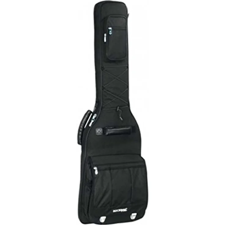 Rockbag RB20805B E-Bass Gig Bag, schwarz, robustes RokTex® Material, 30 mm Polsterung, Guitar-Saving-System, Neck-Saving-System, große Reißverschlusstasche, 2 Tragegriffe, verstellbare Rucksack Tragegurte – Bild 2
