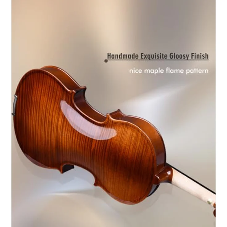 Aileen MUSIC Aileen Violin 4/4, Antike dunkelbraune Geige für Anfänger mit Hochglanz-Oberfläche, inkl. Zubehörset – Bild 3
