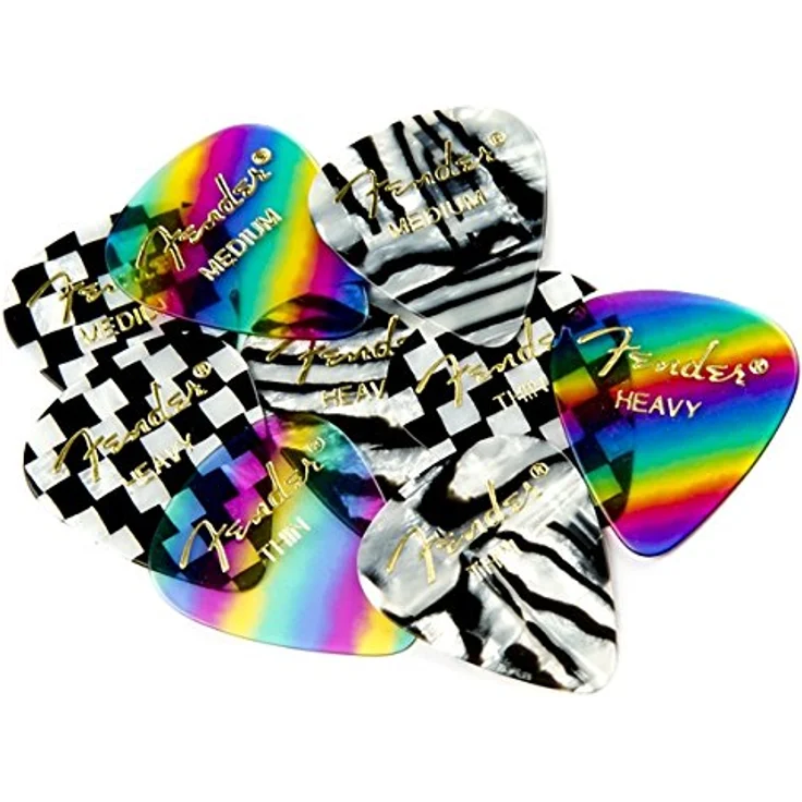 Fender 351 Checker Picks Medium Set, Plektren mit 12 Stück im Checker Pattern, Stärke Medium – Bild 3