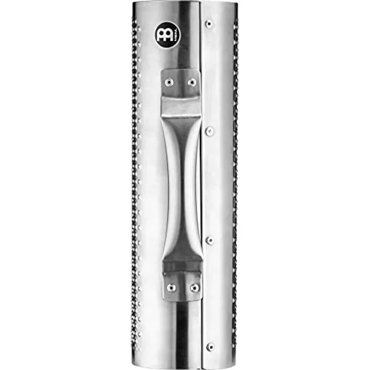 Meinl MGU3 Merengue Güira Small, Stahlguiro in Silber aus gebürstetem Stahl, inklusive ABS Scraper – Bild 3