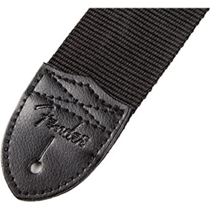 Fender Lightning Bolt Strap, Gitarrengurt aus Nylon, verstellbar von 76cm bis 138cm, 50mm breit, Lederenden mit Fender Logo – Bild 2