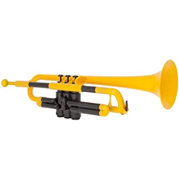 PINSTRUMENTS pTrumpet 700627 Bb-Trompete aus ABS mit Tasche und 2 Mundstücken 3C/5C, gelb – Bild 2