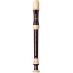Yamaha YRS-302 BIII Soprano Recorder, barocke Griffweise, Doppelloch, dunkelbraun mit weißen Ringen, inkl. Tasche und Zubehör
