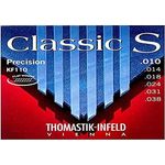 Thomastik KF110 Classic S Set, Saiten für Konzertgitarre, Precision Light, Plain Steel, Chromstahl Flatwound, Ball End