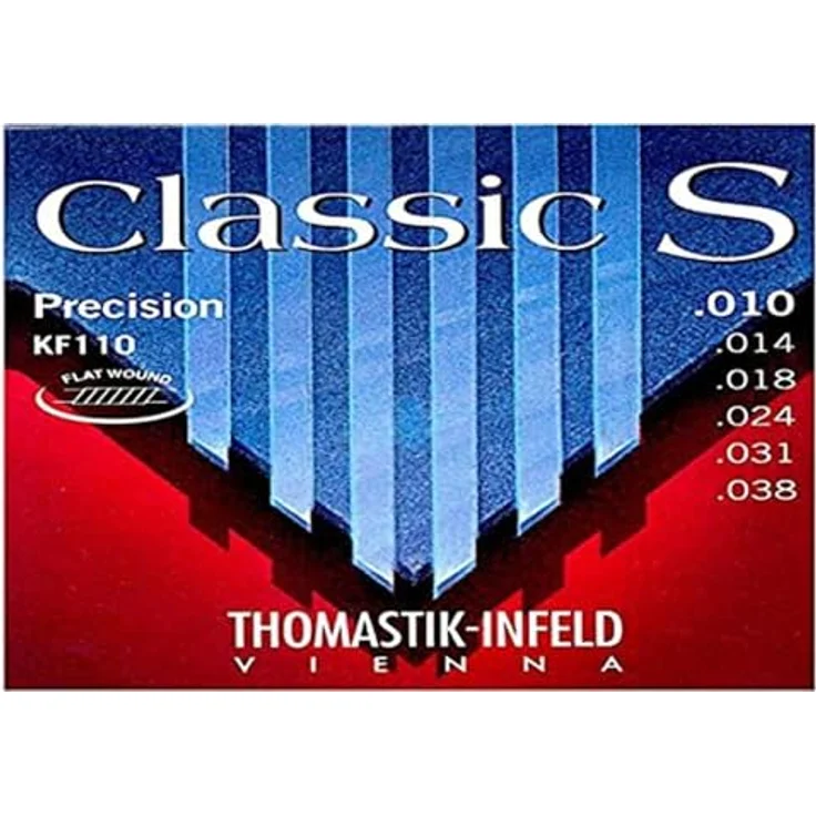 Thomastik KF110 Classic S Set, Saiten für Konzertgitarre, Precision Light, Plain Steel, Chromstahl Flatwound, Ball End – Bild 1