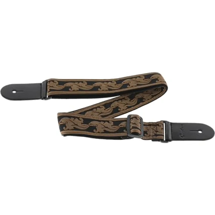 Ovation Leaf Retro Copper, Gitarrengurt aus Nylon mit Leaf-Motiv, 50 mm breit, verstellbar von 84 cm bis 144 cm, Kupfer