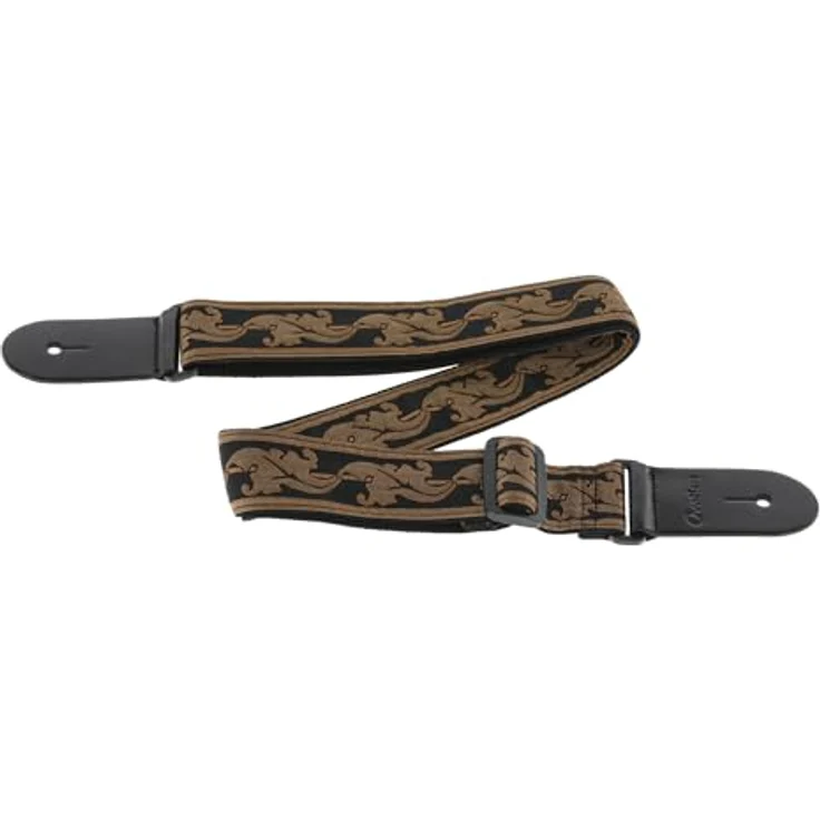 Ovation Leaf Retro Copper, Gitarrengurt aus Nylon mit Leaf-Motiv, 50 mm breit, verstellbar von 84 cm bis 144 cm, Kupfer – Bild 1