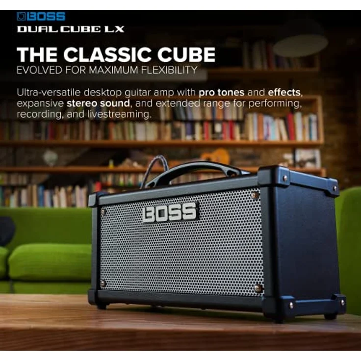 BOSS DUAL Cube LX Gitarrenverstärker, vielseitiger Desktop-Verstärker mit professionellen Sounds und robuster Konstruktion – Bild 2