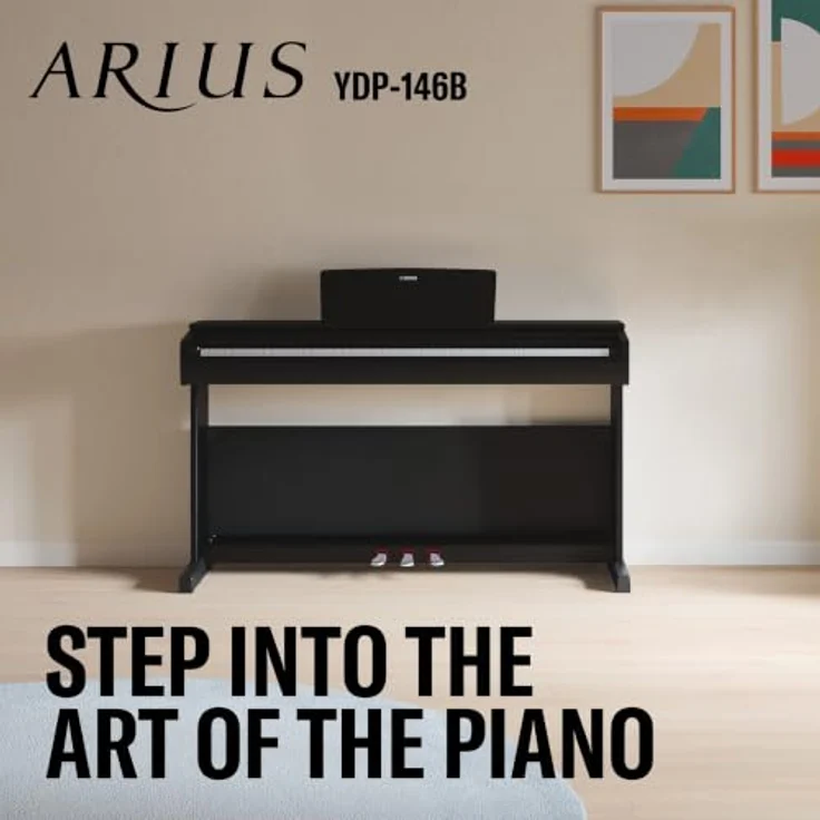 Yamaha YDP-145 B Arius Set, Digital Piano mit Klavierbank und Kopfhörer, schwarz – Bild 2