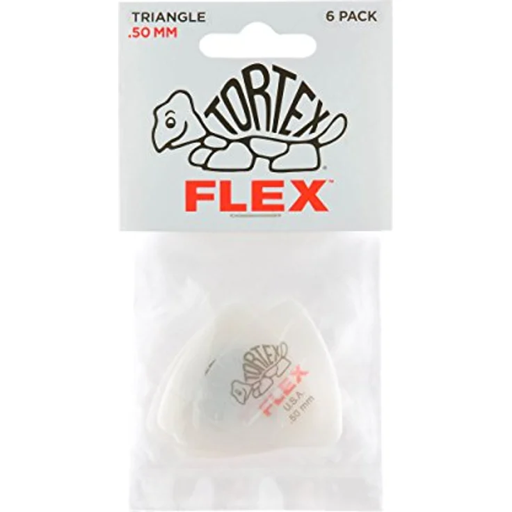Jim Dunlop Tortex Flex Triangel Plektrum, 0,50mm, 6 Stück, kombinierte Flexibilität und Haltbarkeit – Bild 5
