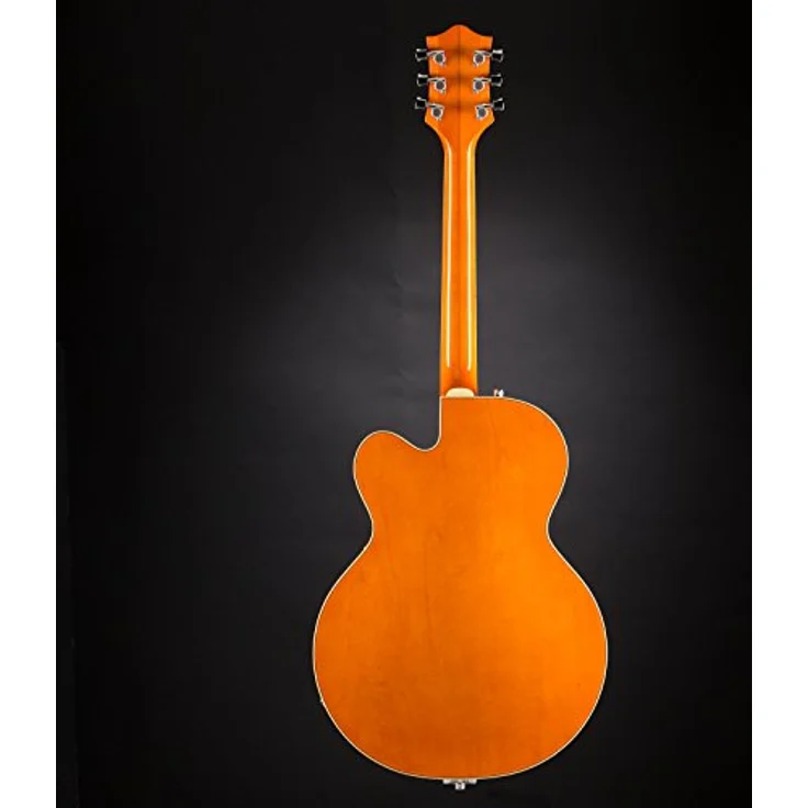 Gretsch G6120 RHH Reverend Horton Heat, E-Gitarre mit gewölbter laminierter Ahorn Decke, 2x TV Jones Filtertron Humbucker, Orange Stain, inkl. Deluxe Hardshell Koffer, Made in Japan – Bild 3