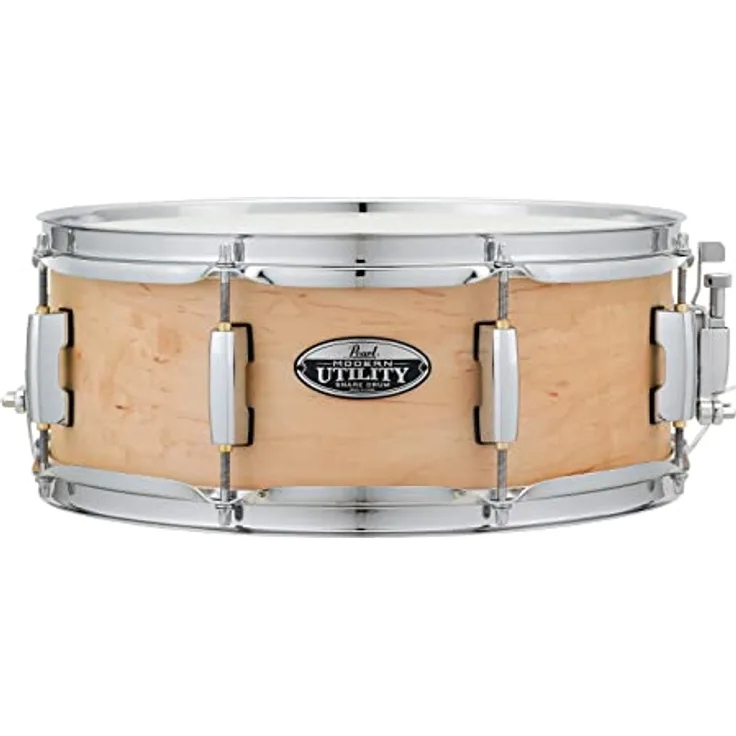 Pearl Modern Utility Snare Drum 14"x5,5", Matt Natural #224, 6-schichtiger Ahornholz Kessel, Remo UT Felle