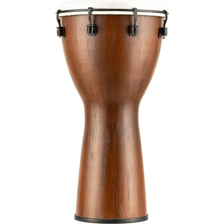 Meinl Percussion Alpine Djembe, Mittelgroße Handtrommel mit mechanischem Stimmsystem, 10 Zoll Durchmesser, Kunststoff, Braun (ADJ10-BW) – Bild 2
