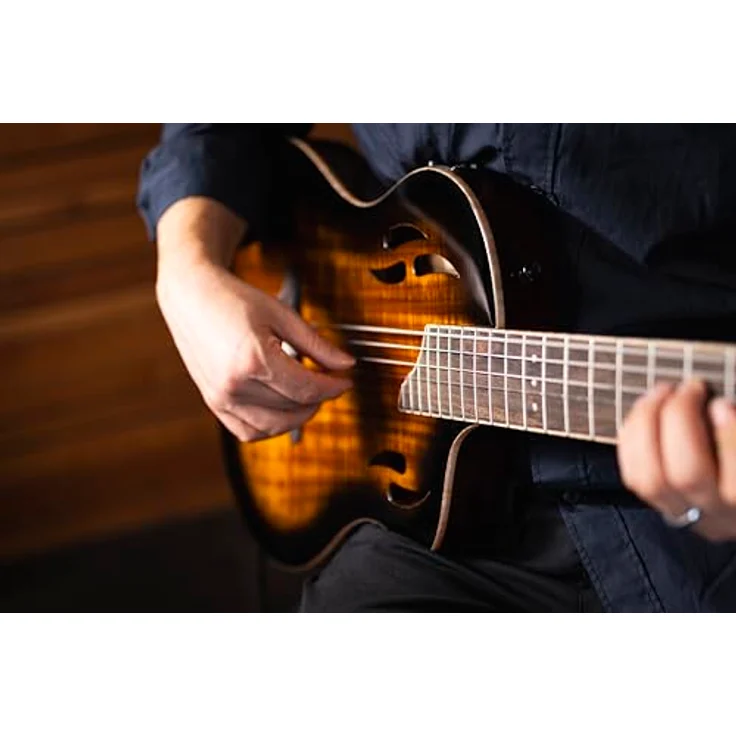 Ortega Tour Player ACA Burst, Konzertgitarre 4/4 mit massiver Okoume-Boden und -Zargen, Akazien-Decke, wiederaufladbarer Elektronik, Burst glänzend, inkl. Gigbag – Bild 6