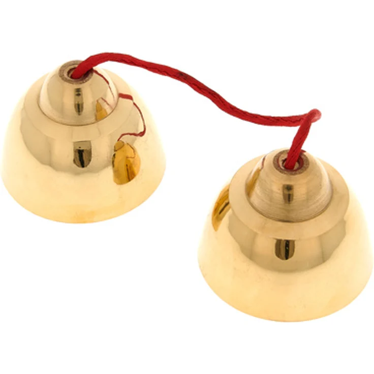 Startone Big Brass Bell, großes Messing Glöckchen mit klaren Klang, Paar verbunden mit Schnur