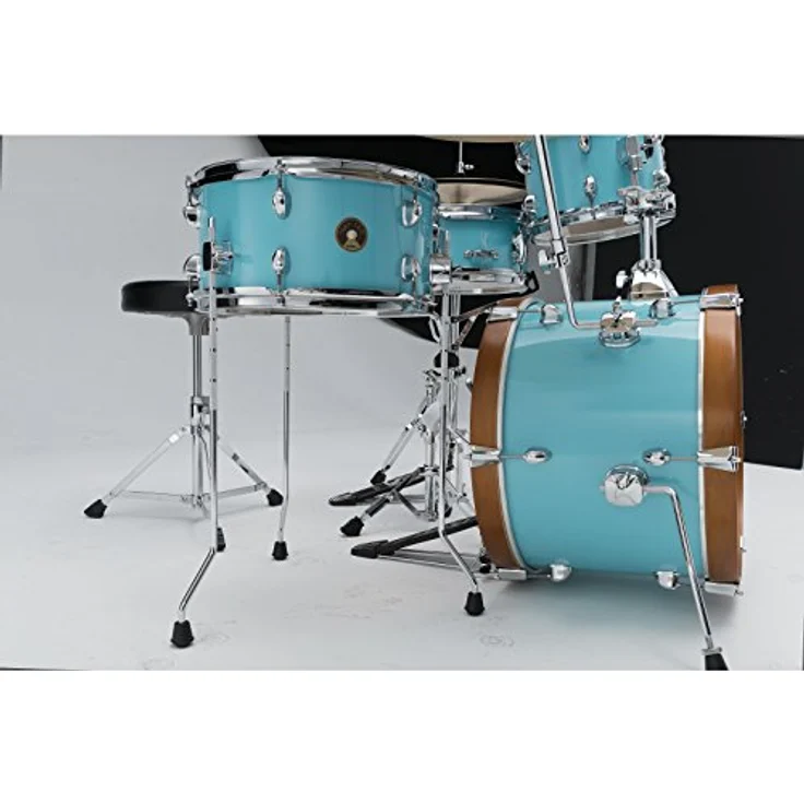 Tama Club Jam Vintage Kit LJK48S-AQB, Kompakter Kesselsatz mit Mersawa-/Pappelkessel, 18"x12" Bass Drum, Aqua Blue – Bild 2