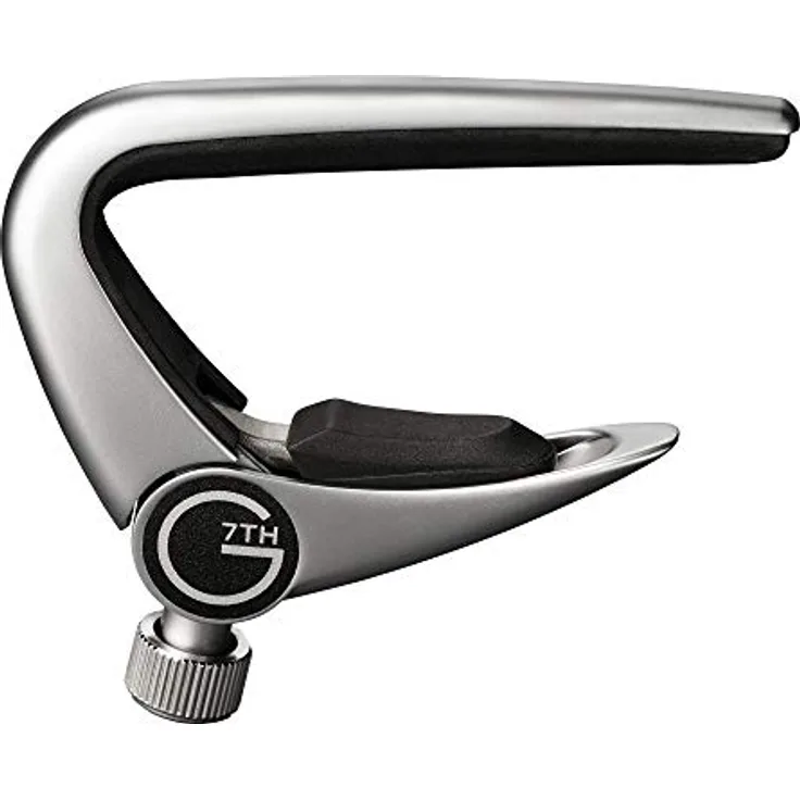 G7th Newport Klassik Kapodaster Chrom – Leichtes Design mit verstellbarer Spannung und schützenden Silikonpolstern – Ideal für klassische und Flamenco-Gitarren