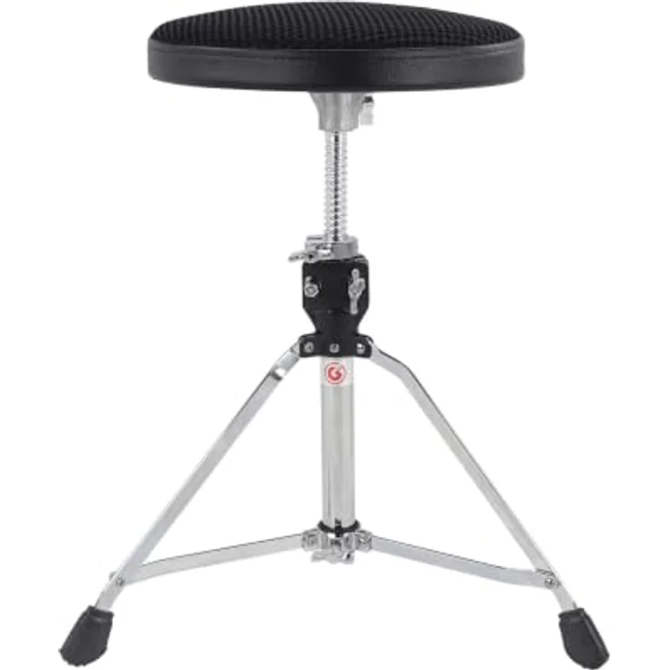 Gibraltar Schlagzeughocker 9000 Series Air Tech Skinny, 9708AST, Durchmesser 39cm, Dry-Mesh Sitzfläche, höhenverstellbar 47-62cm, 'Super Foot' Gummifüße – Bild 3