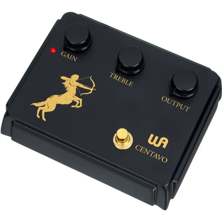 Warm Audio Centavo Ltd. Black Overdrive, Effektpedal für E-Gitarre in limitierter schwarzer Edition mit Gain, Treble und Output Reglern, MOD-Schalter zur Bassanhebung