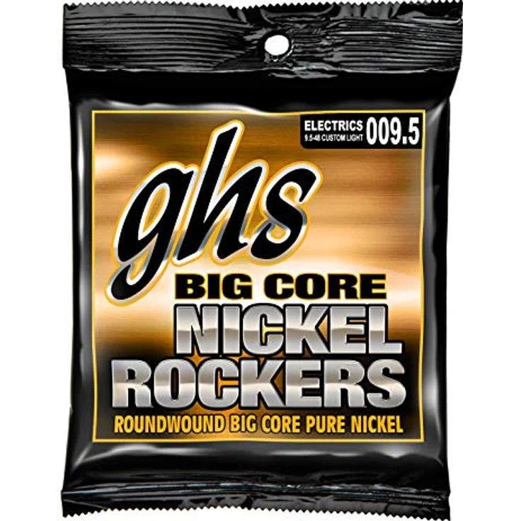 GHS Big Core Nickelrockers 9,5/48, Saitensatz für E-Gitarre, 6-saitig, Nickel Roundwound, dickerer Saitenkern, Made in USA – Bild 2
