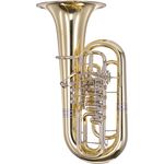 Josef Lidl Moldau LFB 654-5ILR F-Tuba, 5 Zylinderventile, Ø Schallstück 400 mm, Klarlack Finish, inkl. versilbertem Mundstück und Gig-Bag