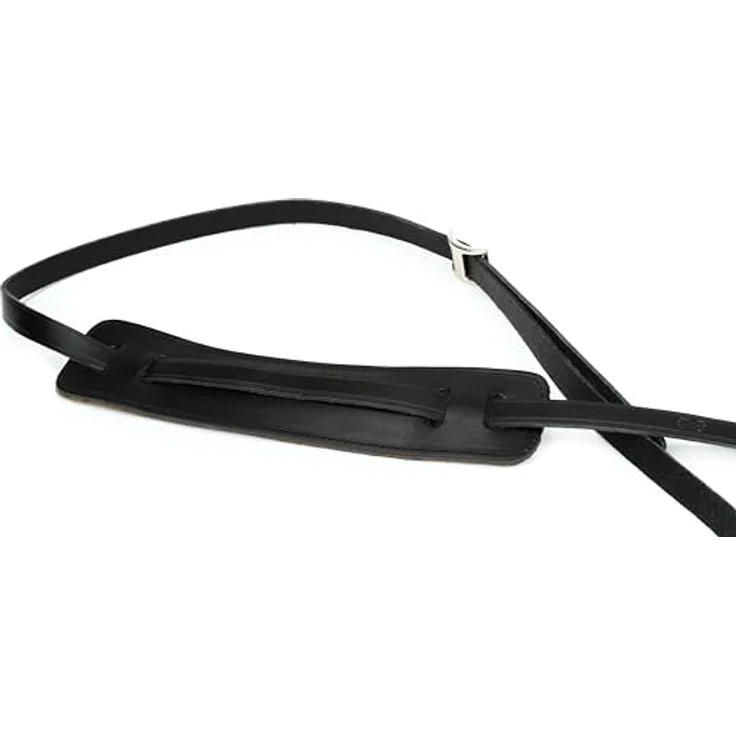 Levys 50's Leather Strap M25-BLK, Gitarrengurt aus pflanzlich gegerbtem Leder, verstellbar von 76 cm bis 140 cm, schwarz – Bild 4